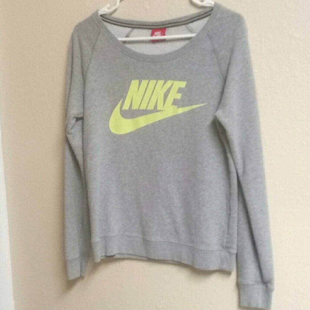 Nike womens long sleeve grey sweatshirt